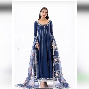 Sania Maskatiya blue embroidered 2 PC